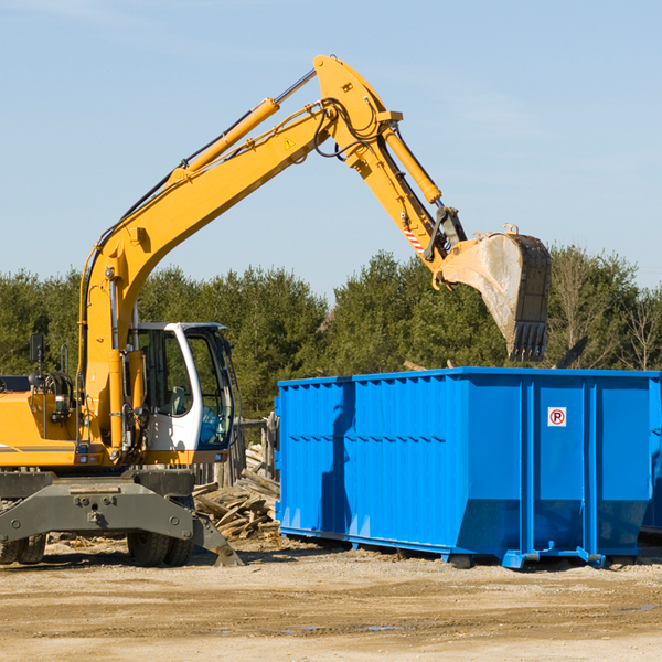 can i choose the location where the residential dumpster will be placed in Friedens